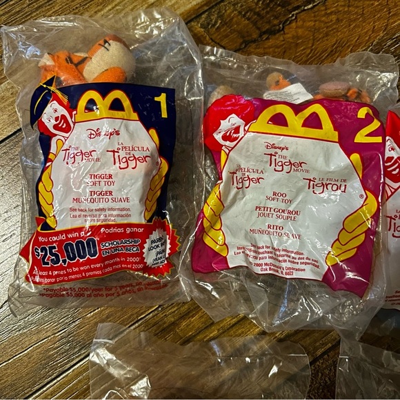 NWT NIP 2000 The Tigger‎ Movie McDonalds Happy Meal Toy Set of 6 Vintage - Picture 2 of 6